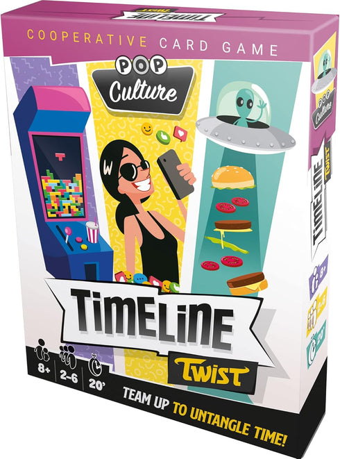 Zygomatic Timeline Twist Pop Culture Edition - Test Your Chronological Knowledge! Cooperative Trivia Game, Fun Family Game for Kids and Adults, Ag...
