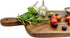 Solid Acacia Wood Cutting and Serving Board with Handle – Handmade, Joint Free Displaying Beautiful Continuous Wood Grains, Double-Sided, Small Ch...