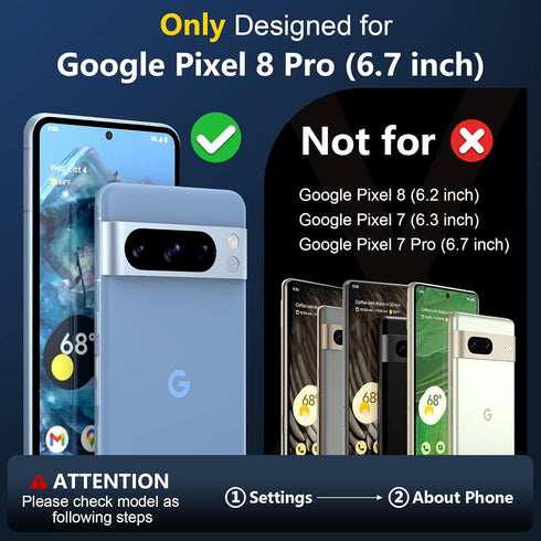 for Google Pixel 8 Pro Case Waterproof,Built-in?Screen & Camera Lens Protector??IP68 Underwater? Full Body Heavy Duty Protection?12FT Military Sho...