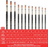 12 Pcs Filbert Paint Brushes Soft Artist Brushes Flat Nylon Bristles Painting Brushes with Wood Handle Paint Brush Set for Acrylic Oil Watercolor ...