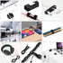 Cable Management Organizer Kit 2 Cable Sleeve Split with 41Self Adhesive Cable Clips Holder, 10pcs and 2 Roll Self Adhesive tie and 100 Fastening ...