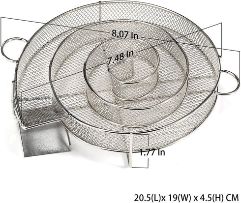 Realcook 8" Cold Smoke Generator, Hot or Cold Smoking on Any BBQ Grill and Smoker, Perfect for Smoked Salmon, Cheese, Pork and More, Smoke Time up...