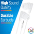 Earbuds 30 Pack | Bulk Basic Earbuds, Pearl White in-Ear Earbuds, Disposable Earphones, Affordable Headphones, 3.5 MM Audio Jack Earbuds for Schoo...