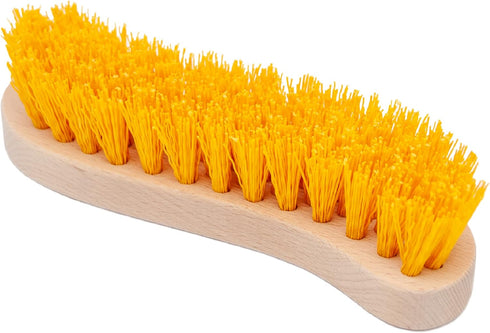 Scrub Brush - Stiff Bristle Brush for Deep Cleaning, Nylon Brush with Hard Bristle, Utility Hand Brush for Indoor and Outdoor, Wooden Scrubbing Br...