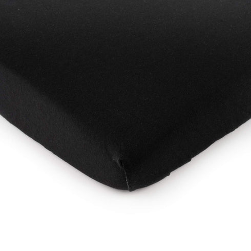 SheetWorld Fitted 100% Cotton Jersey Pack N Play Sheet Fits Graco 27 x 39, Solid Black, Made in USA...