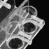 Pssopp Aquarium Water Pipe Clamp Acrylic Aquarium Pipe Clip Clamp Holder Transparent Fish Hose Fix Clip for Aquarium in Out Pipe Double Hole 20mm/...
