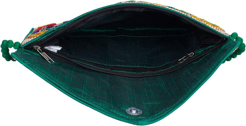 Rajasthani Jaipuri Art Sling Bag Foldover Clutch Purse Quality Checked...
