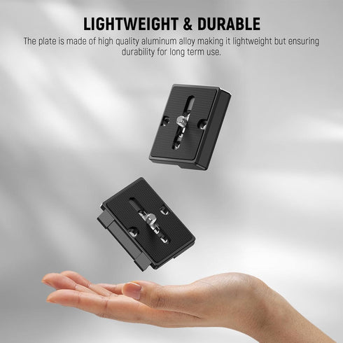 NEEWER 2PCS 200PL Quick Release Plate Aluminum, Compatible with Manfrotto BHQ2 XPRO-3W 8043W 496 804RC2 Q2 Tripod Ball Head Fluid Head, Camera Mou...