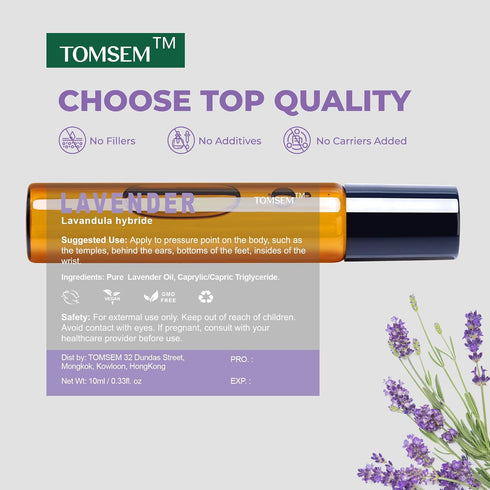 French Lavender Essential Oil Roll On - Calming Oil for Stress & Relaxation - Pure Oil for Skin & Hair Growth...