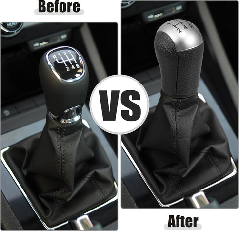 ACROPIX Gear Lever Stick Shifter Handle 5 Speed Manual Gear Stick Shift Knob with Dust Cover Fit for Ford Focus Mondeo S-MAX - Pack of 1...
