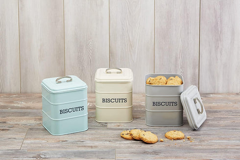 Living Nostalgia Biscuit tin 14,5x19cm, Metal, Antique Cream, 14.5 x 19 cm...