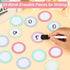 54 Pcs Numbers Magnetic Accents Pastal Theme Round Whiteboard Magnets for Classroom Blank Magnetic Numbers for Classroom Whiteboard Dry Erasable M...