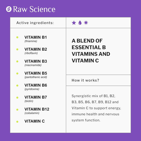 Vitamin B-Complex Capsules - B Vitamins: B1 B2 B3 B5 B6 B7 B9 B12, Biotin, Folic Acid, Vitamin C for Energy & Immune Support Supplement, B Complex...