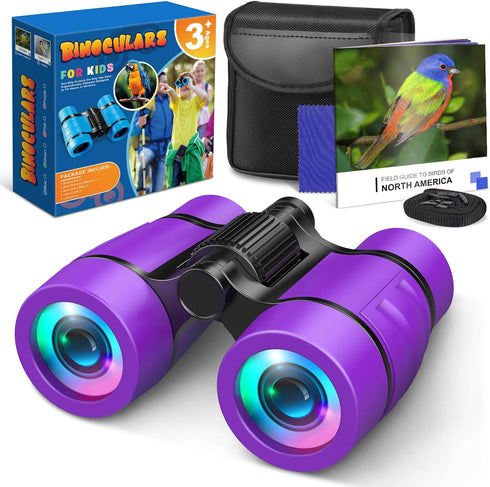 Girls Toys Age 3-7: LET'S GO! Compact Bird Watching Binoculars for Kids Ages 3 4 5 6 7 Year Old Girl Boy Gifts Idea Outside Travel Educational Toy...