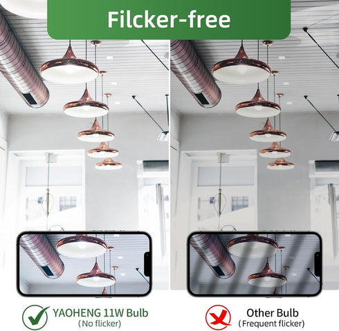 A19 LED Light Bulb, 75W Equivalent LED Bulb, 11W 4000K Neutral White, 1100 Lumens, Non-Dimmable Light Bulbs, CRI 85+, No Flicker E26 Base Bulbs fo...