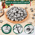 100 Pcs Jingle Bells Bulk, 1 Inch Craft Bells for DIY Christmas Home Decoration (Silver)...