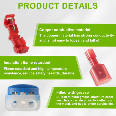 IDC 314-BOX R-obot Mower Cable Connector for 22-14 AWG Cables with Gel Filler with Wire Break clamp grounding Hook and Terminal Used for Robot Mow...