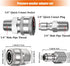2 Sets NPT 3/8 Inch Stainless Steel Male and Female Quick Connector Kit Pressure Washer Adapters(Internal Thread, External Thread)...