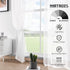 MRTREES White Sheer Curtains 34 x 24 inch Length Kitchen Tier Short Curtains Light Filtering Rod Pocket Voile Cafe Curtains for Basement Bathroom ...