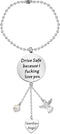 Lywjyb Birdgot Beautiful Rearview Mirror Car Charm Window Hanging Ornament Car Interior Rearview Mirror Pendant New Car Mirror Charms (Drive Safe ...