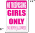 Rogue River Tactical Funny No Trespassing Girls Only Metal Tin Sign, 12x8 Inch, Wall Décor- Bar Daughter No Boys Allowed Bedroom Door (Pink)...