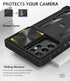 Case for Samsung Galaxy S22 Ultra 5G: Military Grade Drop Proof Rugged Protective Phone Cover with Built-in Kickstand & Slide |Shockproof Bumper P...