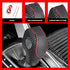 1 PC Car Gear Shift Knob Cover, Waterproof Leather Vehicle Shift Knob Accessories, Durable Automotive Interior Gear Shift Decoration Compatible wi...