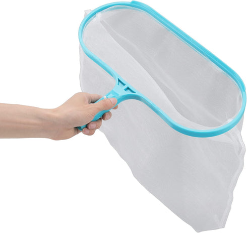 Pool Skimmer Net, Plastic Larger Capacity Pool Skimmer Professional Grade Deep Bag Pool Leaf Rake for Above Ground Inground Swimming Pools Fine Me...