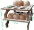 Stackable Wooden Egg Holder Countertop Egg Organizer for Fresh Eggs,Rustic Double Layer Egg Tray Rack Gathering 24 Eggs Display Stand for Home Kit...