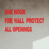 4pcs Fire Wall Stencils, 6 Inch Height Letter Fire Barrier Stencil Fire Wall Protect All Openings Fire Rated Wall Stencils Fire Stencils for Paint...