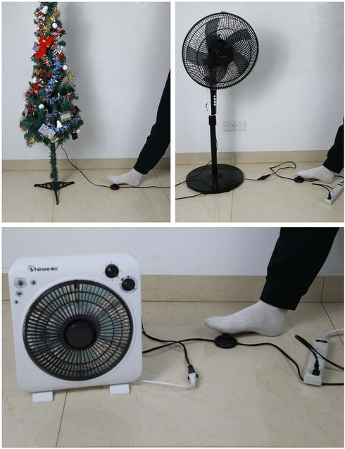 Foot Switch OFF/ON 6FT Switch in Middle of Zip Cord Polarized Plug Outlet AWG18 250VAC Extension Cord for Floor Lamp Table Lamp Christmas Tree Too...