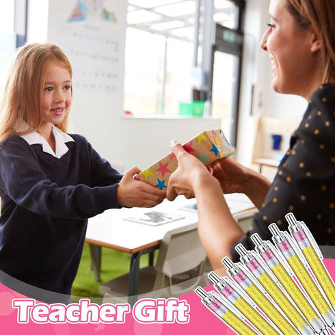 24 Pcs Glitter Ballpoint Pens Teachers Appreciation Pen Gift Set Cute Ballpoint Teacher Pens Best Teaching Gift for Office School Teacher Student ...