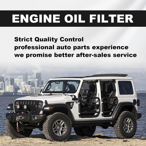 Oil Filter and Cap Assembly Compatible with Jeep 2020 2021 Wrangler JL,2021 Gladiator,2020 2021 2022 Ram 1500 DT Replaces# 68507598AA 68498720AA...