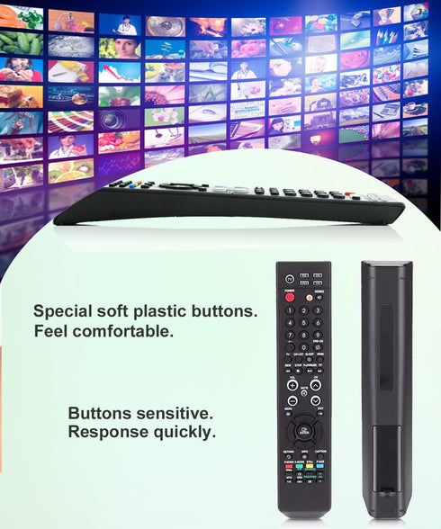 Replacement Remote Control Universal for Samsung LCD LED HD Plasma TV with DVD STB Cable VCR Button BN59-00511A BN59-00598A BN59-00599A BN59-00604...