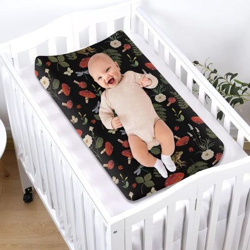 Murshroom Dragon Changing Table Cover Boys Girls Baby Diaper Table Change Mat Sheets Cover Soft Washable Stretchy Inflant Cirb Cover Gifts...