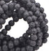 100Pcs Natural Crystal Beads Stone Gemstone Round Loose Energy Healing Beads with Free Crystal Stretch Cord for Jewelry Making (Black Lava, 8MM)...