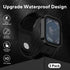 3 Pack Waterproof Case for Apple Watch Series 9 8 7 45mm, Straight Edge Hard PC Cover with Tempered Glass Screen Protector, Protective Bumper for ...