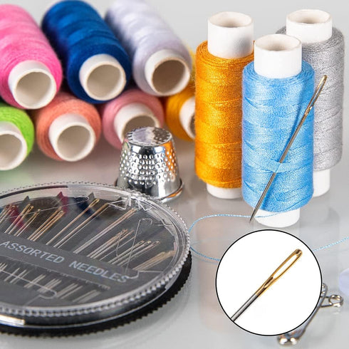 GOANDO Sewing Kit for Adults Emergency Repair and Travel Kits Filled Sewing Needle and Thread Kit Scissors Thimble and Clips Etc for Family Everyd...