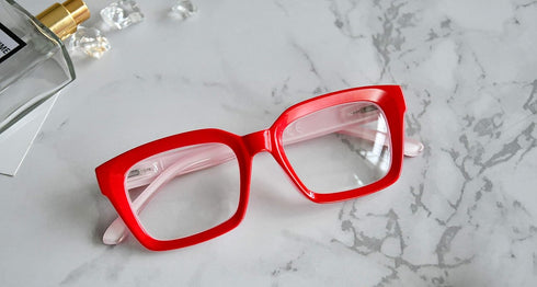 Eyekepper Ladies Reading Glasses - Oversized Square Design Readers for Women Red...