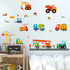 DECOWALL DS-8012 Construction Site Cars Island Kids Wall Stickers Wall Decals Peel and Stick Removable Wall Stickers for Kids Nursery Bedroom Livi...
