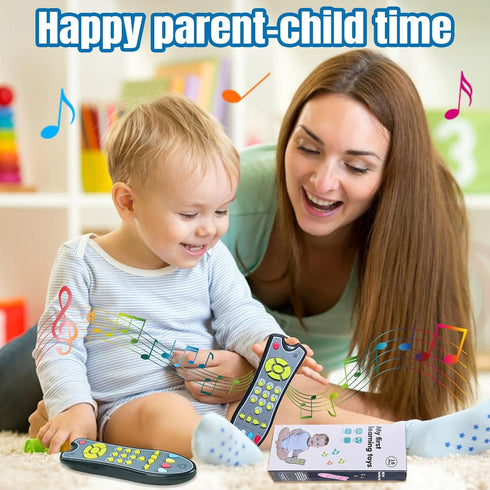 TV Remote Control Toy - Musical Play with Light and Sound for 6 Months+ Toddlers Boys or Girls kids Play Remote for Baby Preschool Education Three...