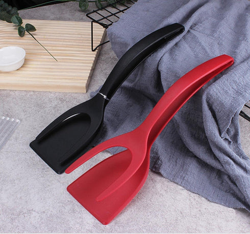 Egg Flipper, 2 in 1 Grip and Flip Spatula Tongs, Egg Flipper Tong Pancake Fish Sandwiches French Toast Omelet Making Cooking Tongs...