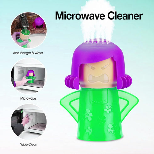 Angry Mama Microwave Steam Kitchen High Temperature Cleaning Equipment Easily Crud in Minutes Steam and Disinfects with Vinegar and Water for Kitc...