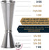 BARIANTTE Cocktail Jigger for Bartending, 2 oz 1 oz Japanese Measuring Shot Glass - Silver...