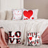 Set of 4 Valentine Throw Pillow Cases 18x18 Inch Romantic Red Heart and Love Cushion Covers for Anniversary Wedding Bedroom Living Room Sofa Couch...