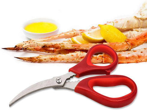 Kitchen Seafood Scissor for Crab Legs, 4 Pack Crab Leg Lobster Shell Cracker, Lobster Shrimp Crayfish Crawfish Scissors Fish Scissors, Seafood Cra...
