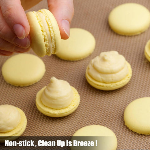 Macaron Silicone Baking Mat, Macaron Mat Almond muffin chocolate chip cookies 48 Capacity (grey)...