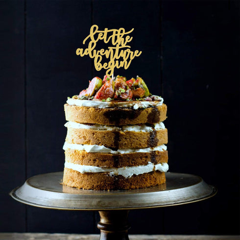 Let the Adventure Begin Cake Topper for Graduation Party Going Away Travel Themed Wedding Party Decorations...
