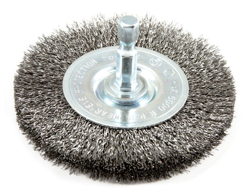 Forney 72736 Wire Wheel Brush, Fine Crimped with 1/4-Inch Hex Shank, 3-Inch-by-.008-Inch...