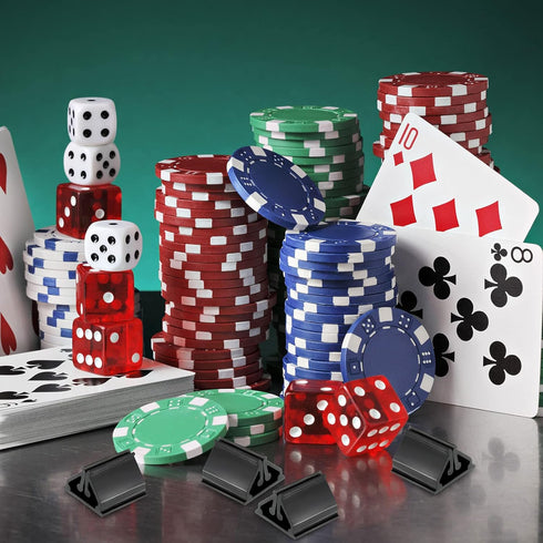 Maitys 24 Pcs Plastic Game Piece Stands Card Stands Plastic Card Holder Games Board Markers DIY Game Card Stands for Board Game Party(Black)...